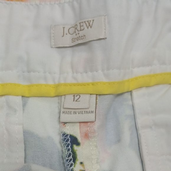 J. Crew High Waist Pink and Green Floral Shorts - Picture 2 of 14